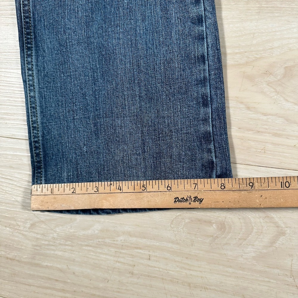 Wrangler Retro Mens 31x32 Blue Slim Straight Bootcut Cowboy Jeans 1077MWZGL - Picture 7 of 8